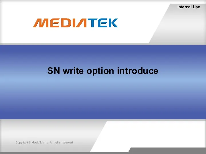 SN write option introduce