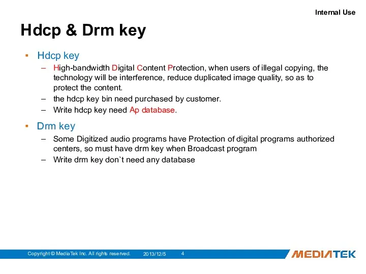 Hdcp & Drm key Hdcp key High-bandwidth Digital Content Protection,