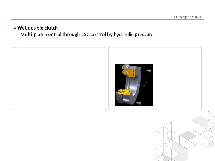 Wet double clutch - Multi-plate control through CSC control by