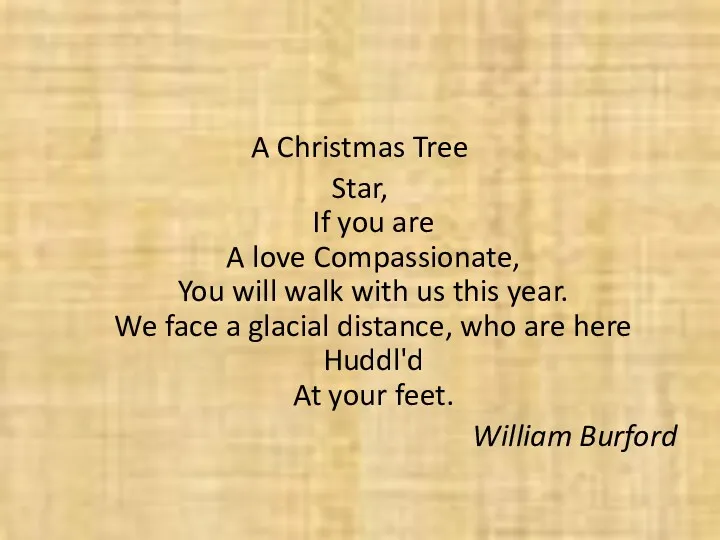 A Christmas Tree Star, If you are A love Compassionate,