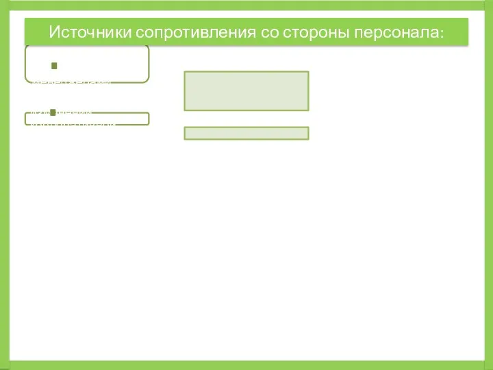 Неадекватные системы вознаграждения, не поощряющие ожидаемое менеджерами поведение работников; Несоответствие