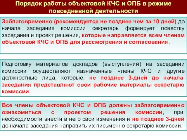 Заблаговременно (рекомендуется не позднее чем за 10 дней) до начала