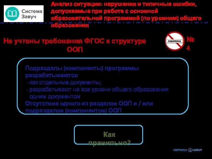 Анализ ситуации: нарушения и типичные ошибки, допускаемые при работе с