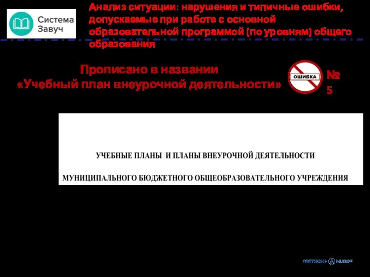 Анализ ситуации: нарушения и типичные ошибки, допускаемые при работе с основной образовательной программой