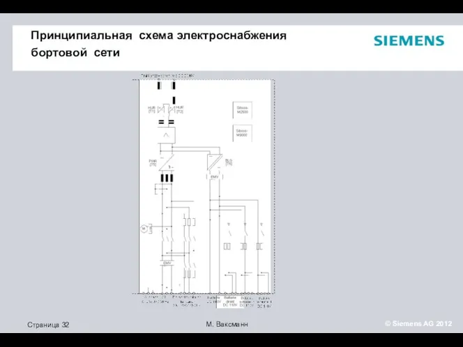 Принципиальная схема электроснабжения бортовой сети