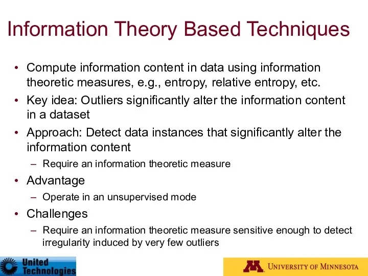 Information Theory Based Techniques Compute information content in data using