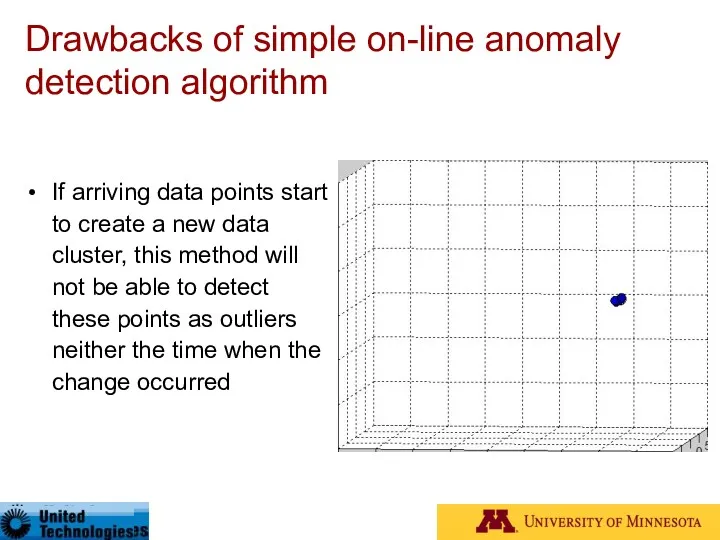 Drawbacks of simple on-line anomaly detection algorithm If arriving data