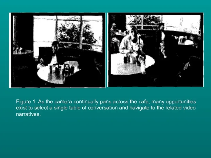 Figure 1: As the camera continually pans across the cafe,