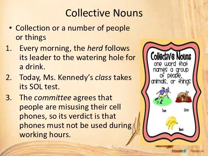 Collective Nouns Collection or a number of people or things
