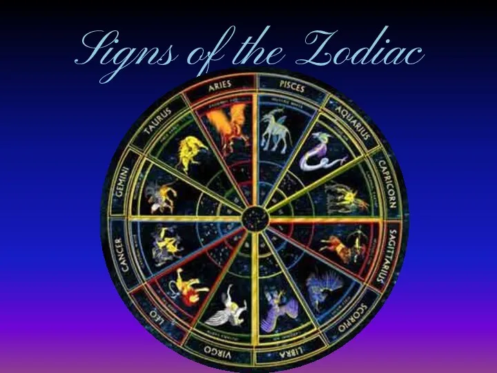 Signs of the Zodiac