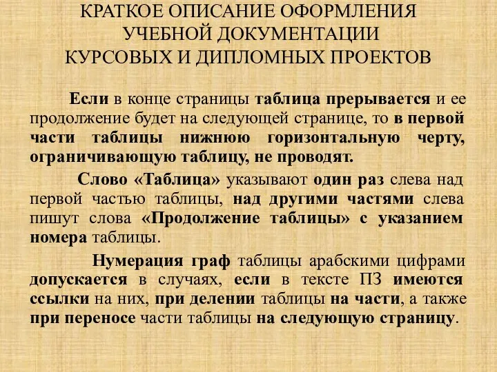 КРАТКОЕ ОПИСАНИЕ ОФОРМЛЕНИЯ УЧЕБНОЙ ДОКУМЕНТАЦИИ КУРСОВЫХ И ДИПЛОМНЫХ ПРОЕКТОВ Если