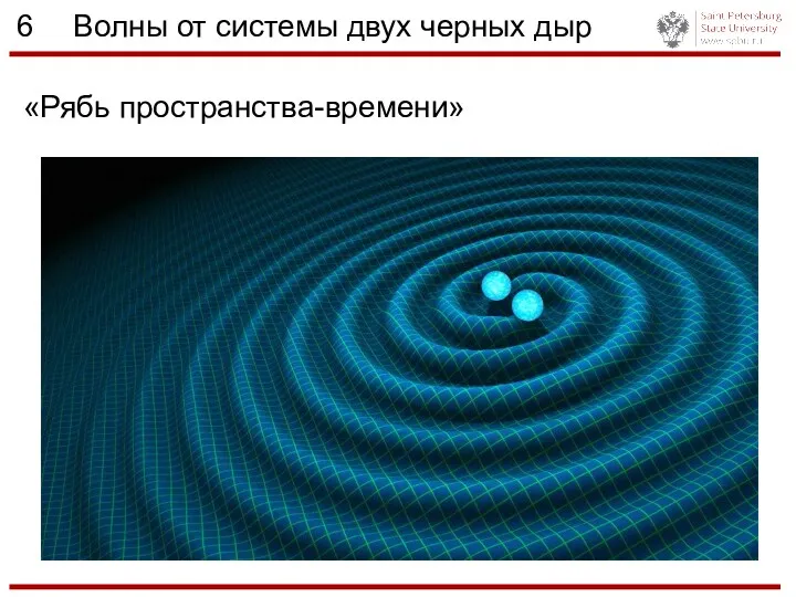 6 Волны от системы двух черных дыр «Рябь пространства-времени»