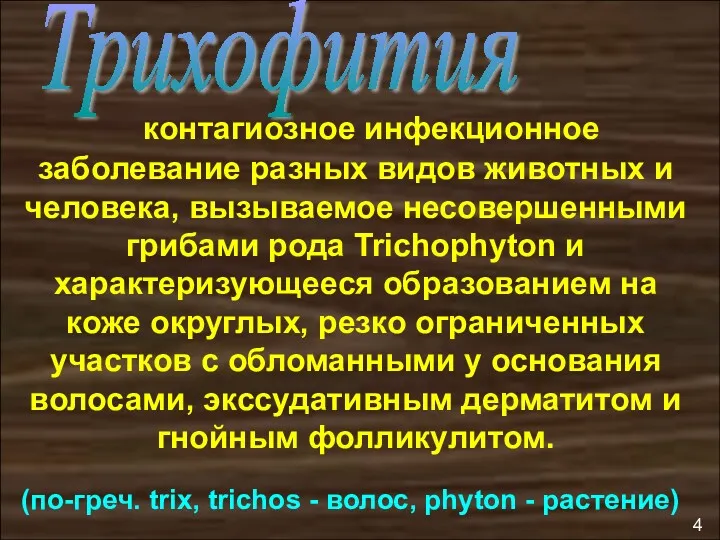 контагиозное инфекционное заболевание разных видов животных и человека, вызываемое несовершенными