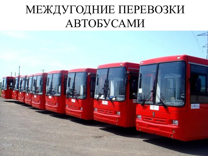 МЕЖДУГОДНИЕ ПЕРЕВОЗКИ АВТОБУСАМИ