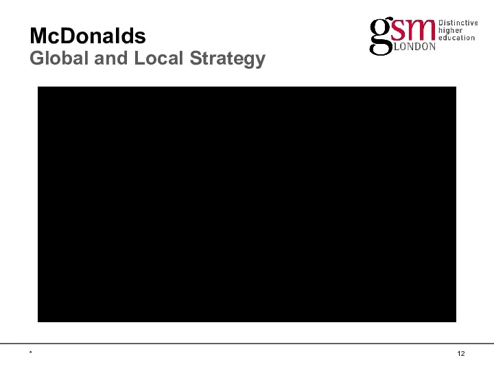 McDonalds Global and Local Strategy *