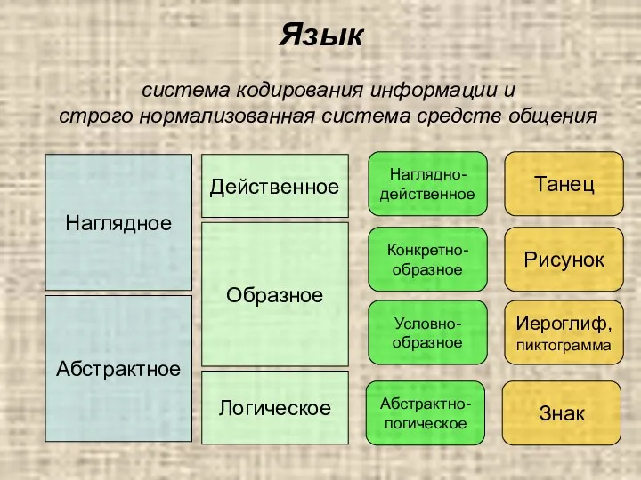 Язык система кодирования информации и строго нормализованная система средств общения