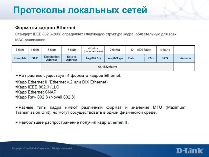 Протоколы локальных сетей