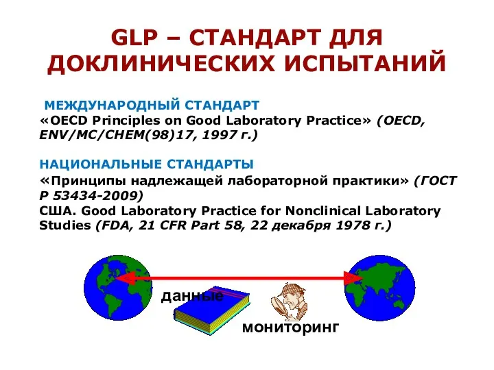 МЕЖДУНАРОДНЫЙ СТАНДАРТ «OECD Principles on Good Laboratory Practice» (OECD, ENV/MC/CHEM(98)17, 1997 г.) НАЦИОНАЛЬНЫЕ