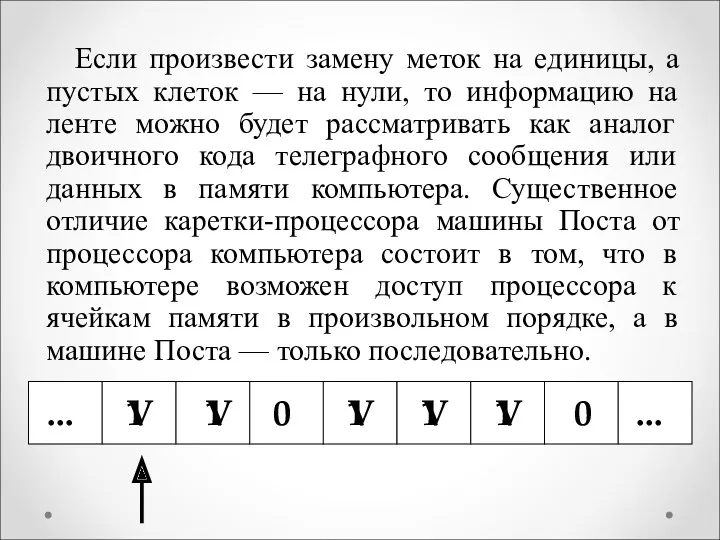 Если произвести замену меток на единицы, а пустых клеток — на нули, то