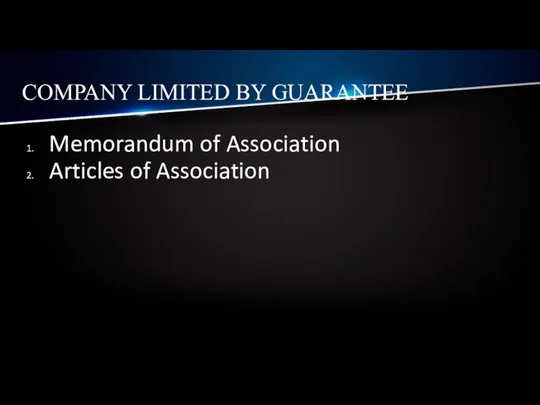 COMPANY LIMITED BY GUARANTEE Memorandum of Association Articles of Association