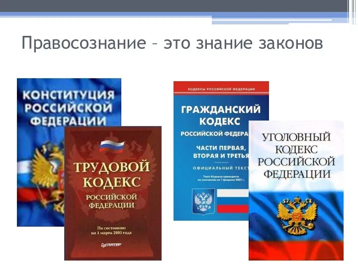 Правосознание – это знание законов