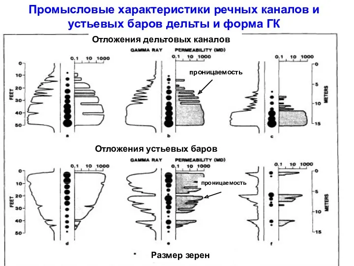 Промысловые характеристики речных каналов и устьевых баров дельты и форма