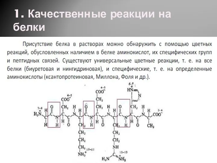 1. Качественные реакции на белки