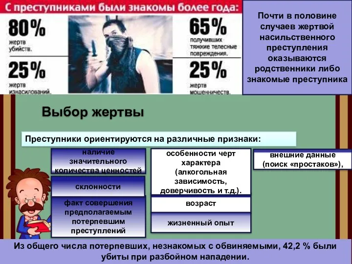 Почти в половине случаев жертвой насильственного преступления оказываются родственники либо