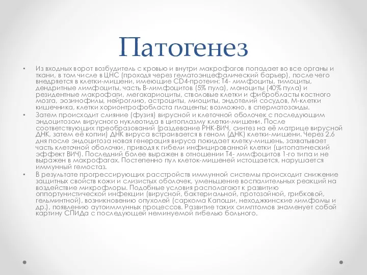 Патогенез Из входных ворот возбудитель с кровью и внутри макрофагов попадает во все