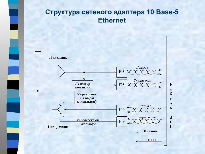 Структура сетевого адаптера 10 Base-5 Ethernet