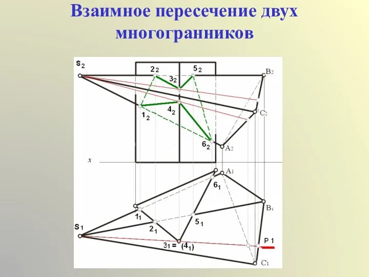 Взаимное пересечение двух многогранников