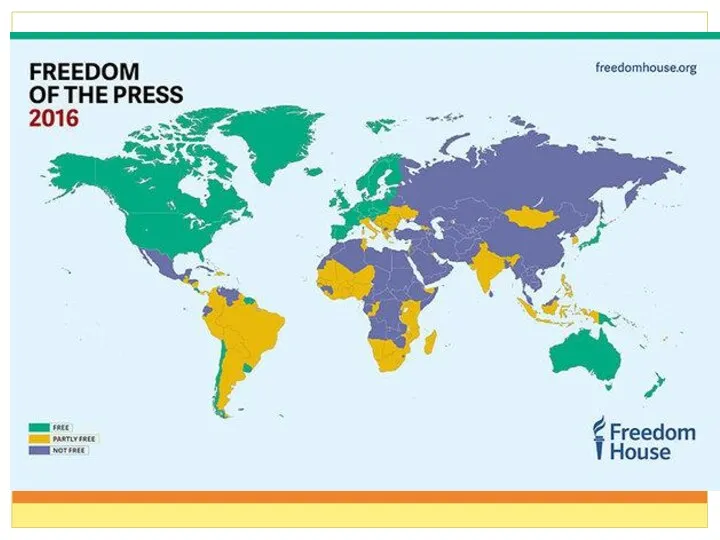 Карта свободы СМИ в странах мира 2016 г. lets-go-fish@mail.ru
