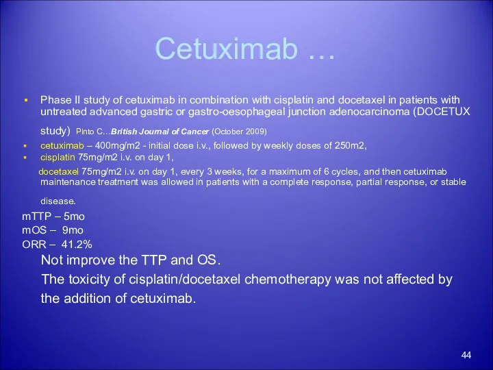 Cetuximab … Phase II study of cetuximab in combination with