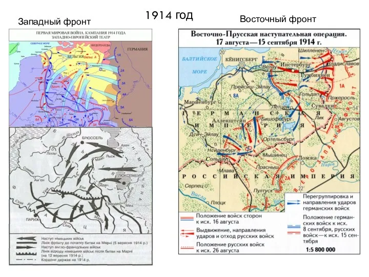 Восточный фронт Западный фронт 1914 год Восточно-Прусская операция