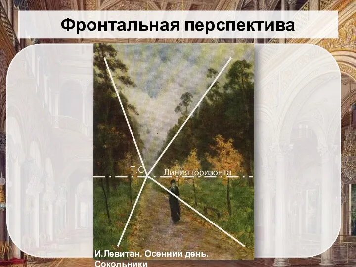 Фронтальная перспектива И.Левитан. Осенний день. Сокольники Т.С. Линия горизонта