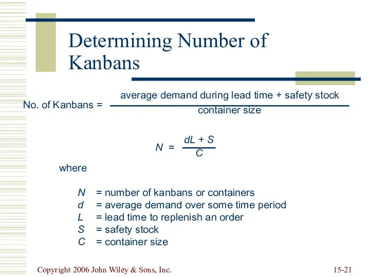 Copyright 2006 John Wiley & Sons, Inc. 15- Determining Number