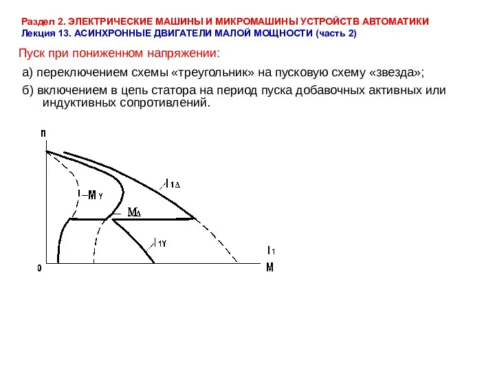 Раздел 2. ЭЛЕКТРИЧЕСКИЕ МАШИНЫ И МИКРОМАШИНЫ УСТРОЙСТВ АВТОМАТИКИ Лекция 13.