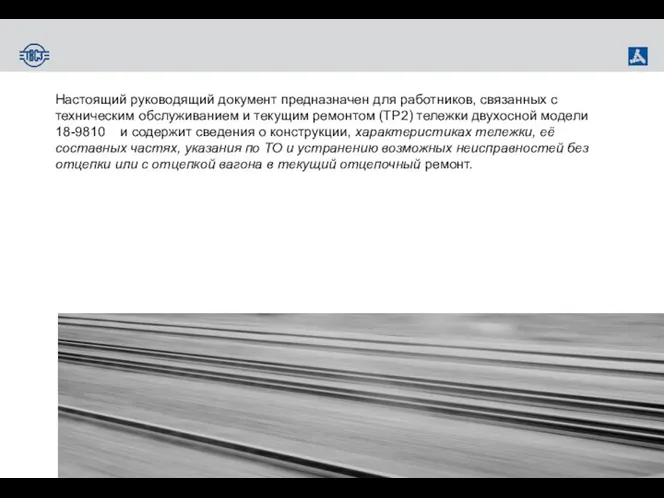 Настоящий руководящий документ предназначен для работников, связанных с техническим обслуживанием