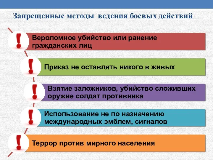 Запрещенные методы ведения боевых действий