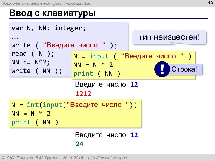 var N, NN: integer; … write ( "Введите число "