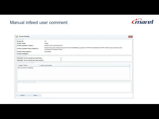 Manual infeed user comment