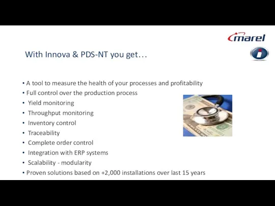 With Innova & PDS-NT you get… A tool to measure the health of