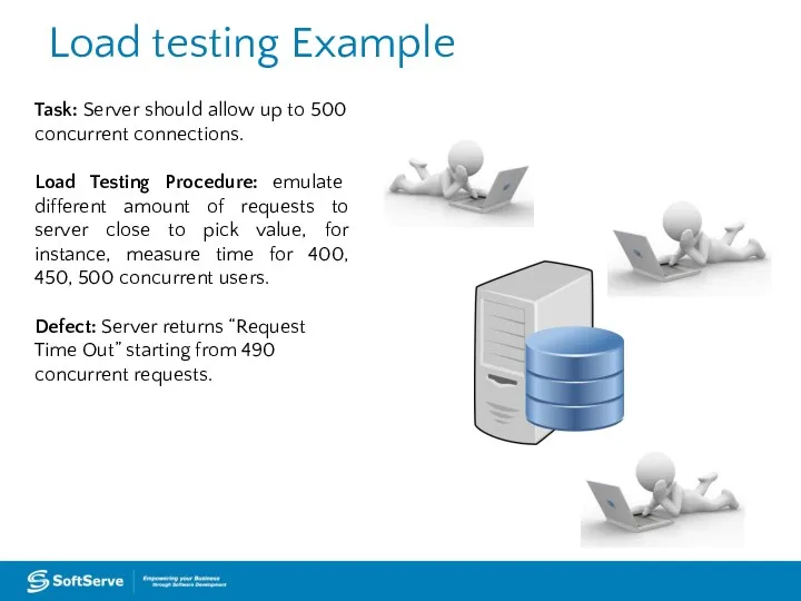 Load testing Example Task: Server should allow up to 500