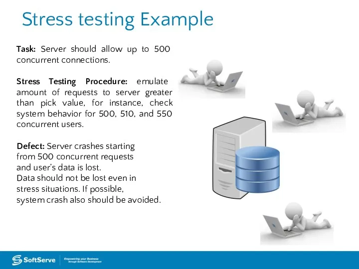 Stress testing Example Task: Server should allow up to 500