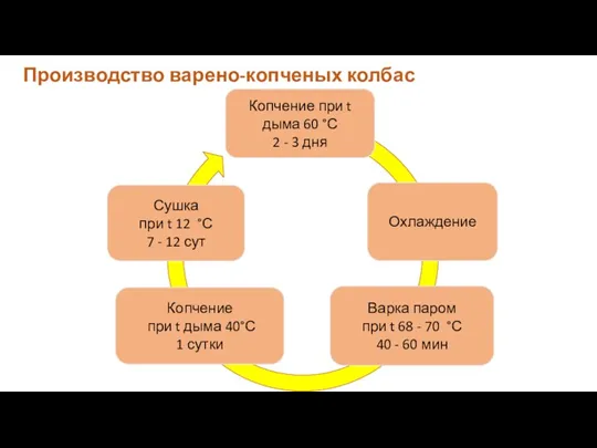 Производство варено-копченых колбас