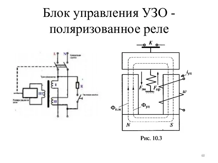 Блок управления УЗО -поляризованное реле