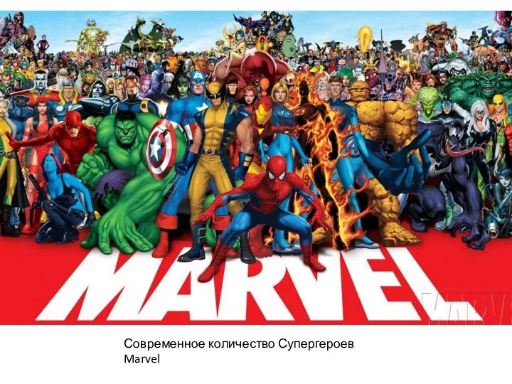 Современное количество Супергероев Marvel
