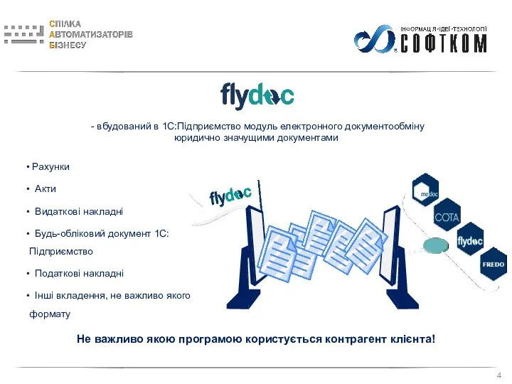 Рахунки Акти Видаткові накладні Будь-обліковий документ 1С:Підприємство Податкові накладні Інші