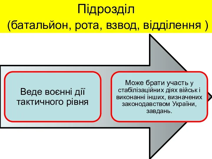 Підрозділ (батальйон, рота, взвод, відділення )