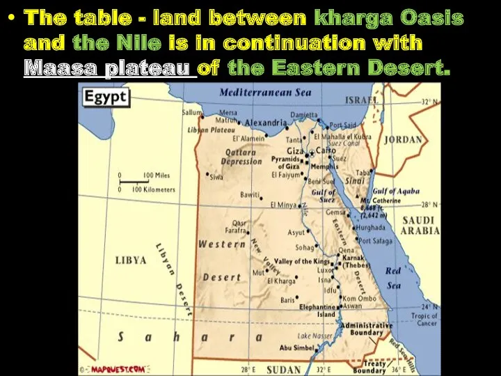 The table - land between kharga Oasis and the Nile